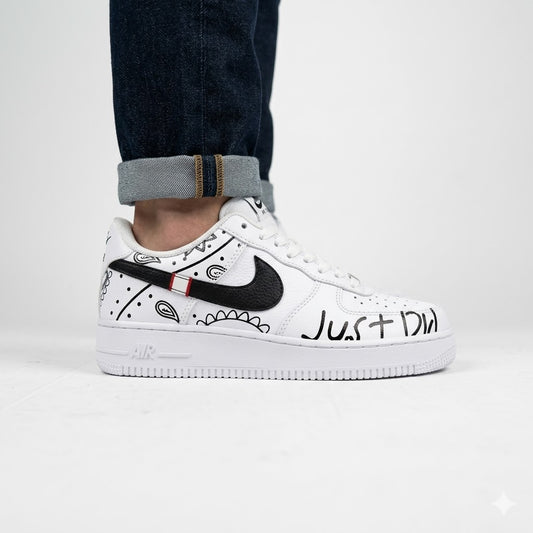 Zapatillas Nike Air Force Estampada Blanca