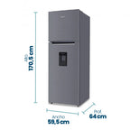 Heladera Philco Top Mount con Dispenser No Frost  Acero Inox 333 LTS - PHNT367XD