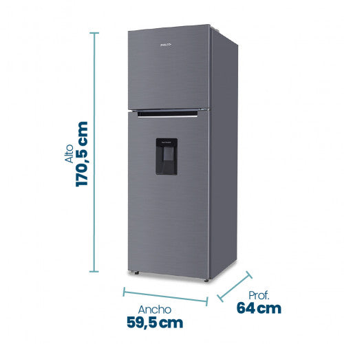 Heladera Philco Top Mount con Dispenser No Frost  Acero Inox 333 LTS - PHNT367XD