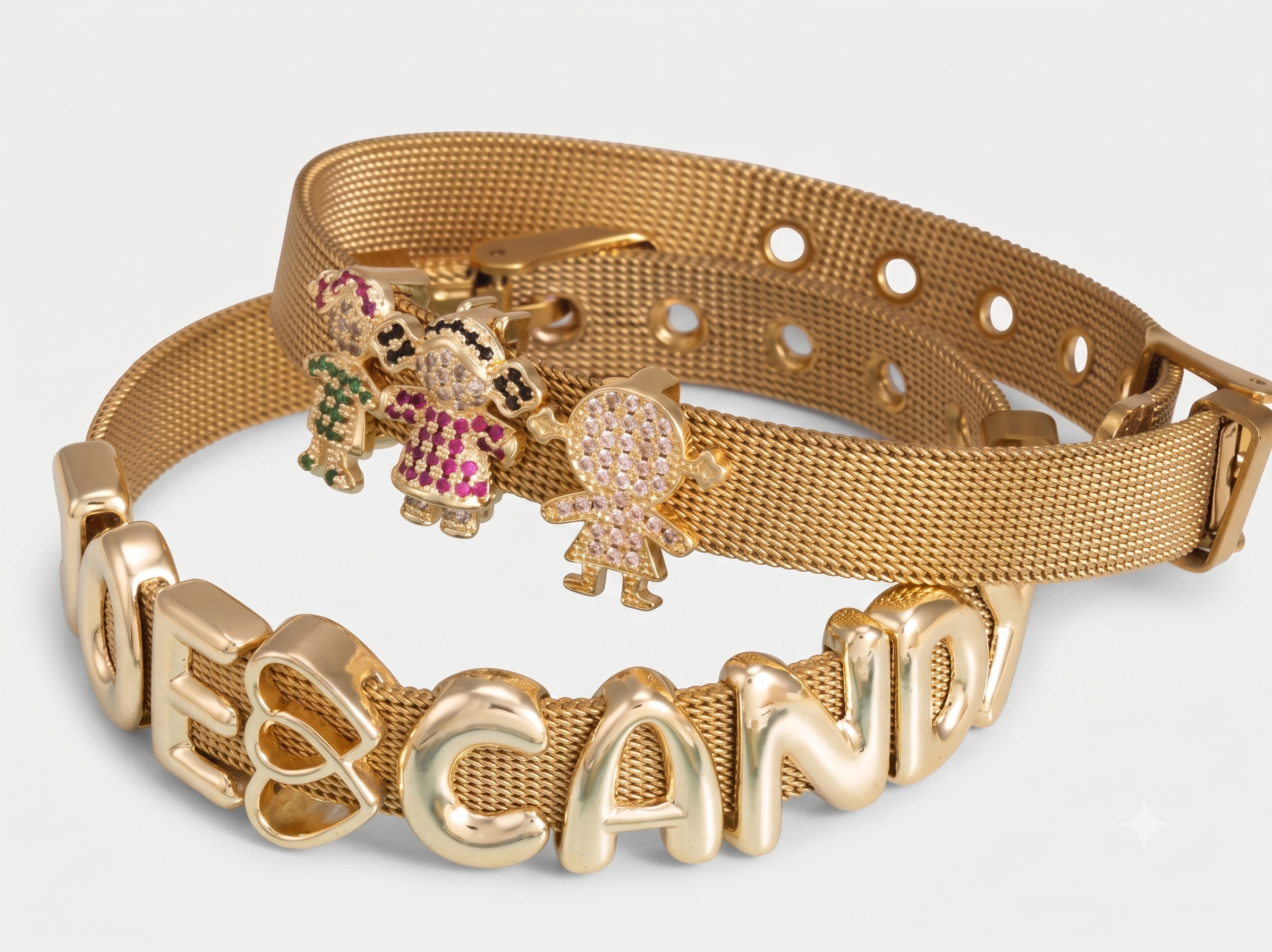 Pulsera DIY de Acero Inoxidable Dorada