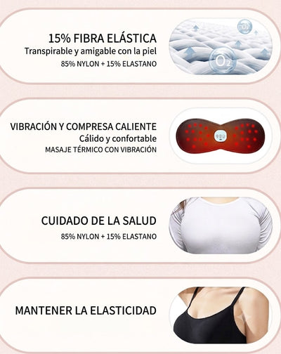 Masajeador de Senos Eléctrico con Vibración y Calor